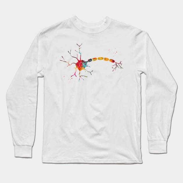 Anatomy of a typical human neuron Long Sleeve T-Shirt by erzebeth